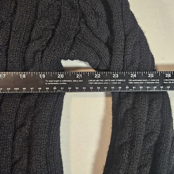 Pendleton Wool Cardigan Sweater Shetland Fisherman V-Neck Women's Small Black - Picture 6 of 7